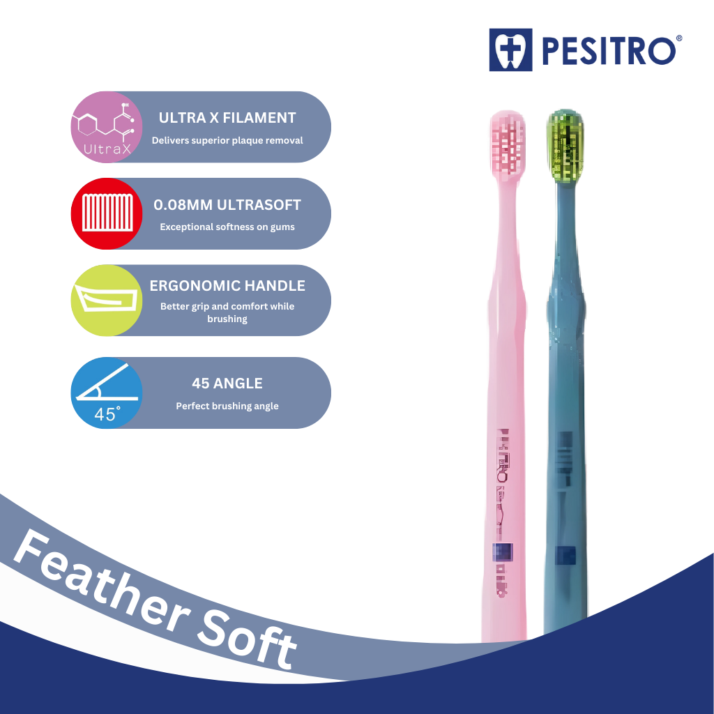 Pesitro Adult Toothbrush Feather Soft 12680