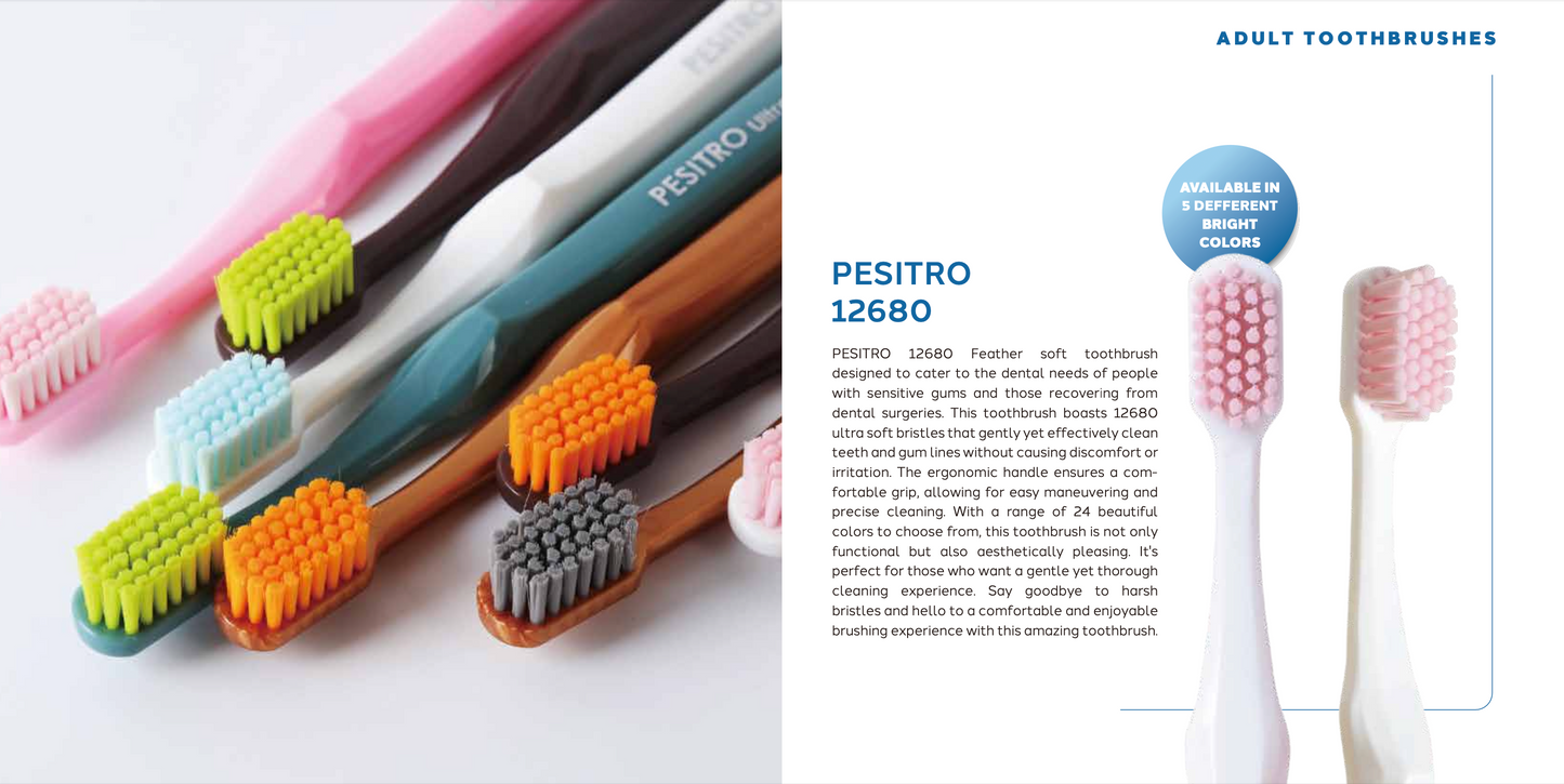 Pesitro Adult Toothbrush Feather Soft 12680